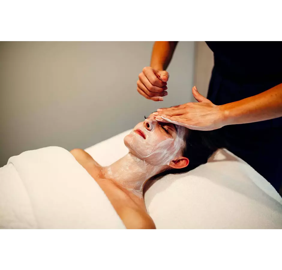 Lady having facial