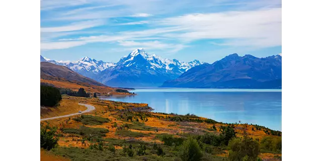 Mackenzie Road To Aoraki Mt Cook