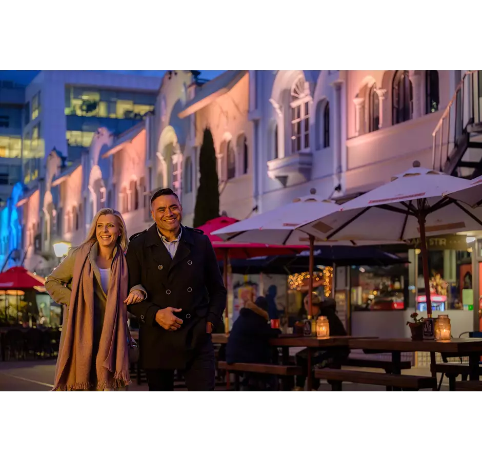 Enjoy a stroll down New Regent Street at night