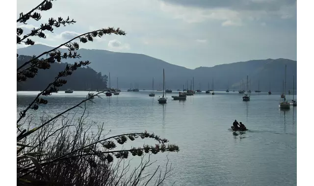Akaroa Harbour with Boats