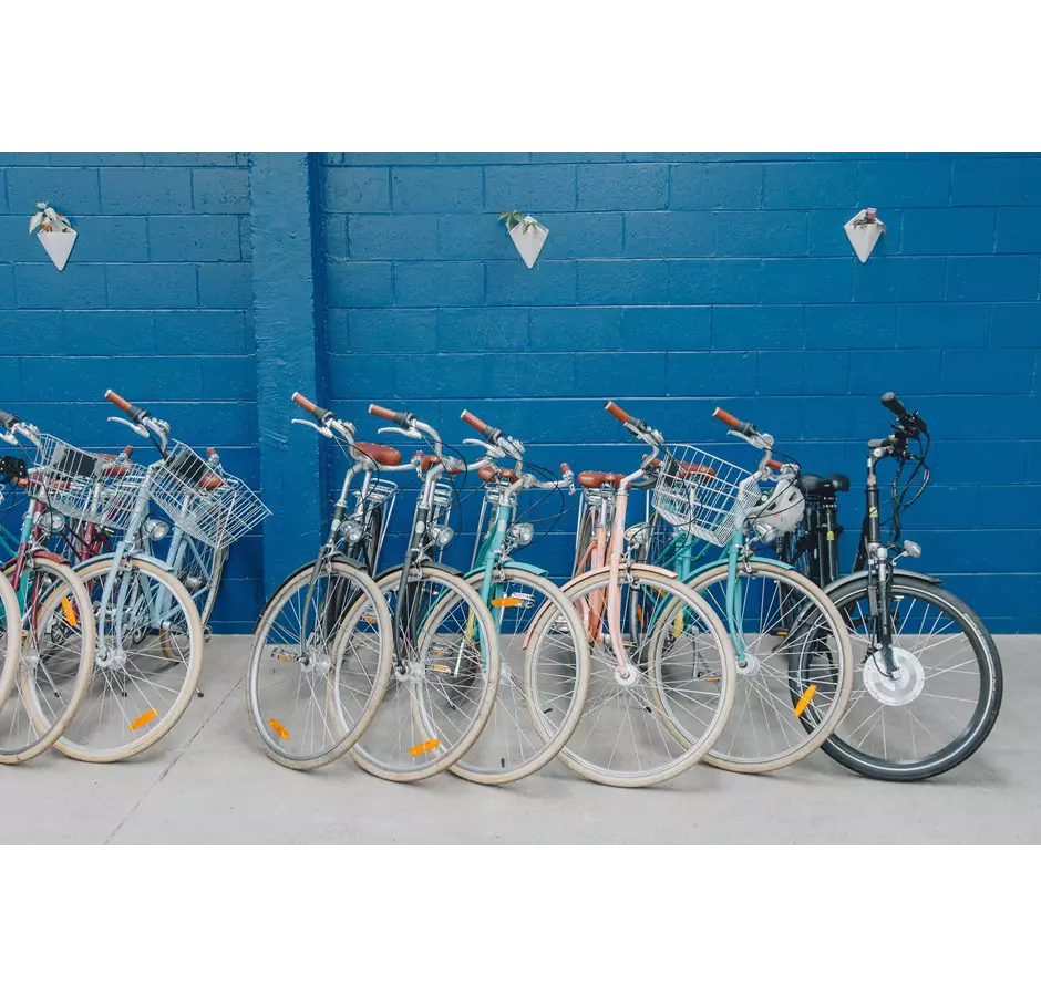 Row Of Bikes In Christchurch