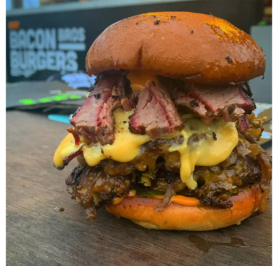 Wine Dine Explore Bacon Bros Massive Burger