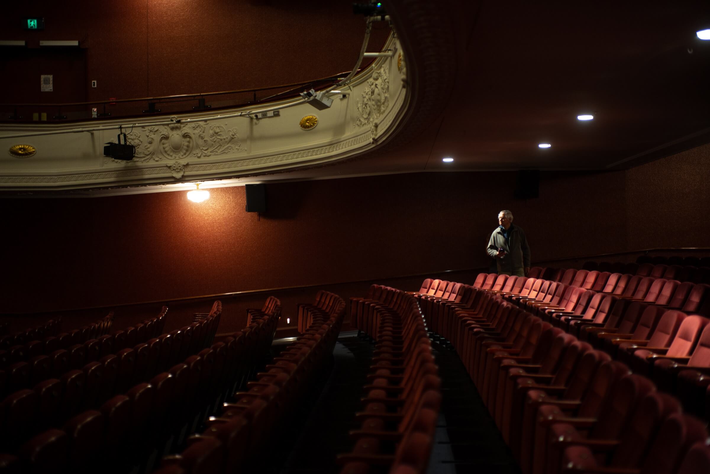 Isaac Theatre Royal Man In dimly lit audience area