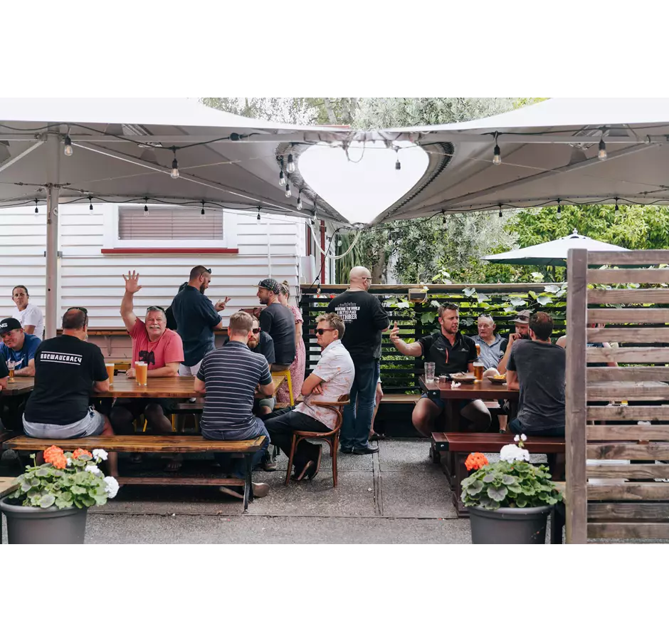 Pomeroys Courtyard with Punters Enjoying Themselves