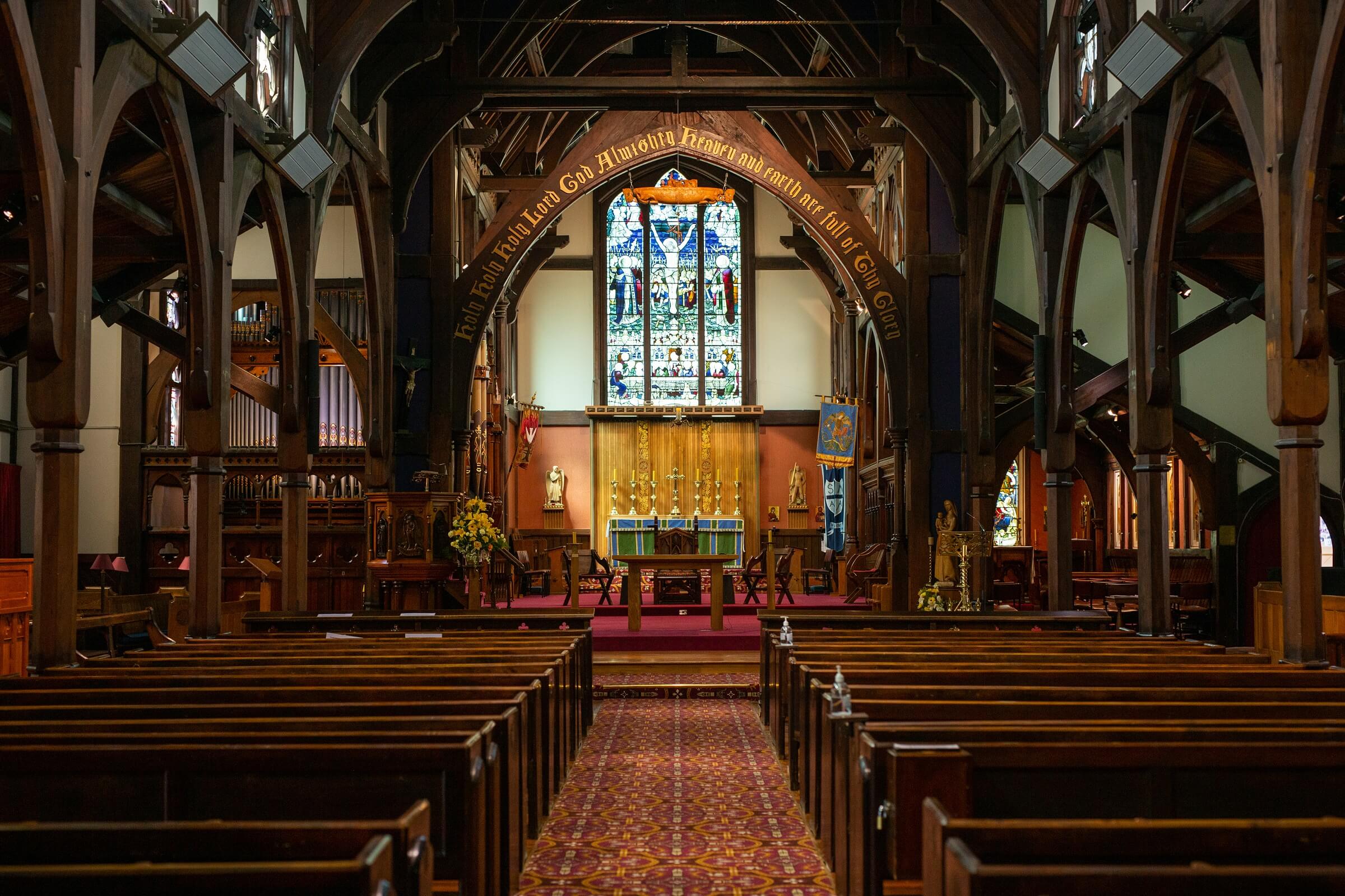 At Michael's Church interior walking down the isle