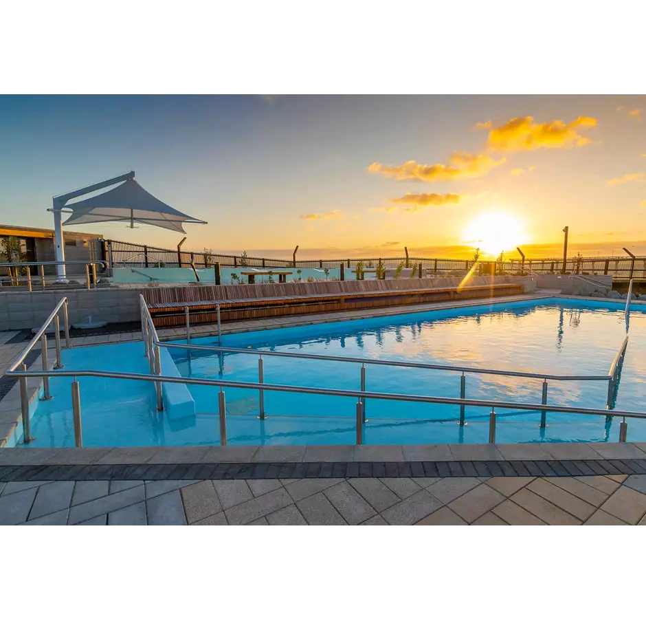 New Brighton Hot Pools With Sunrise