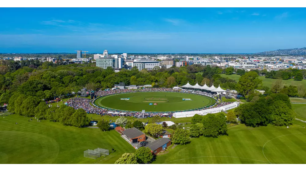Hagley Oval Aerial View