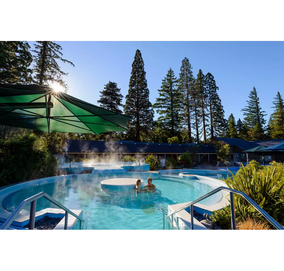 Hanmer Springs Pool Couple Swim
