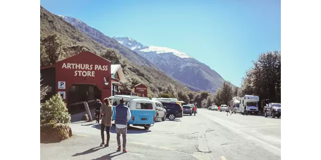 Couple at Arthur's Pass Store