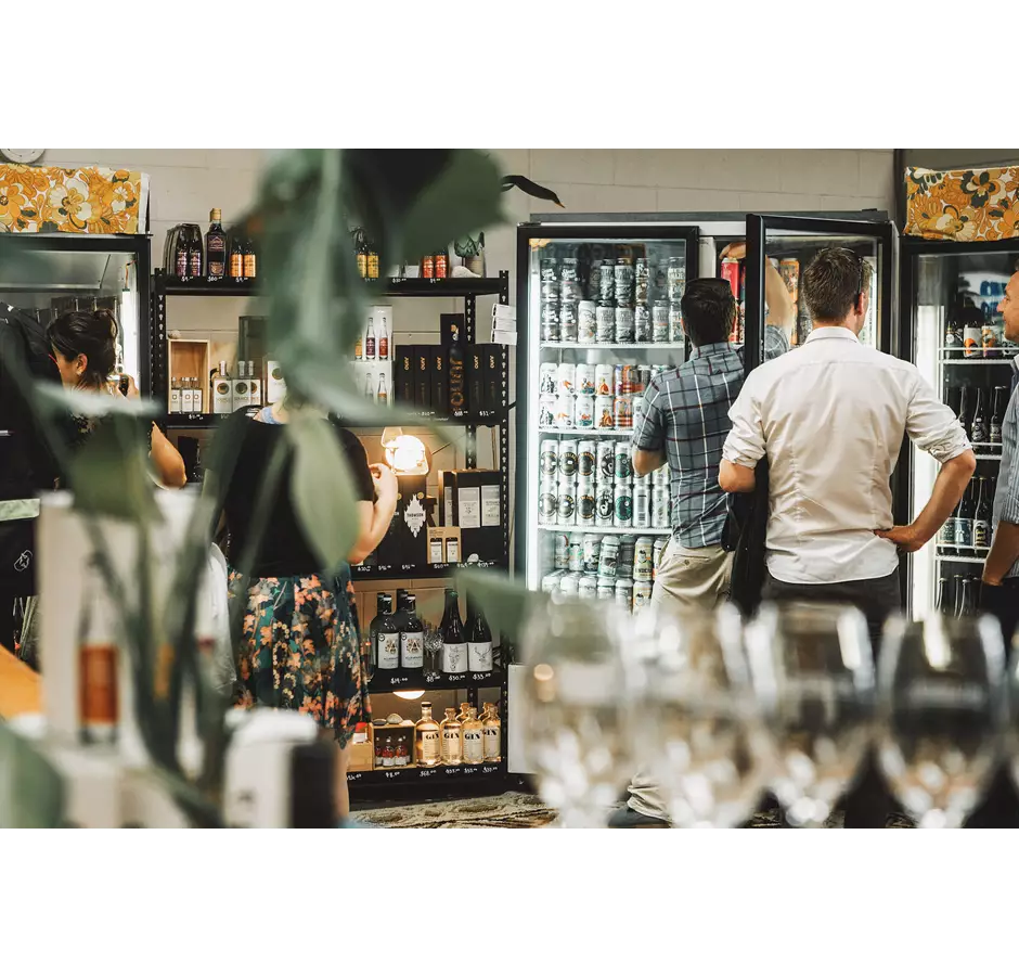 Punky Brewster Staff Opening Beer Fridge
