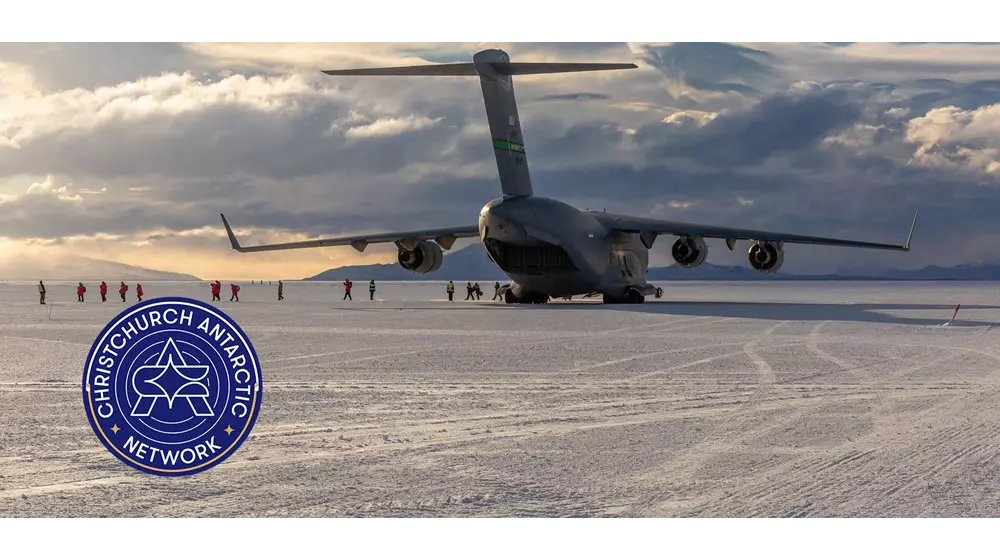 Christchurch Antarctic Network Logo Plane