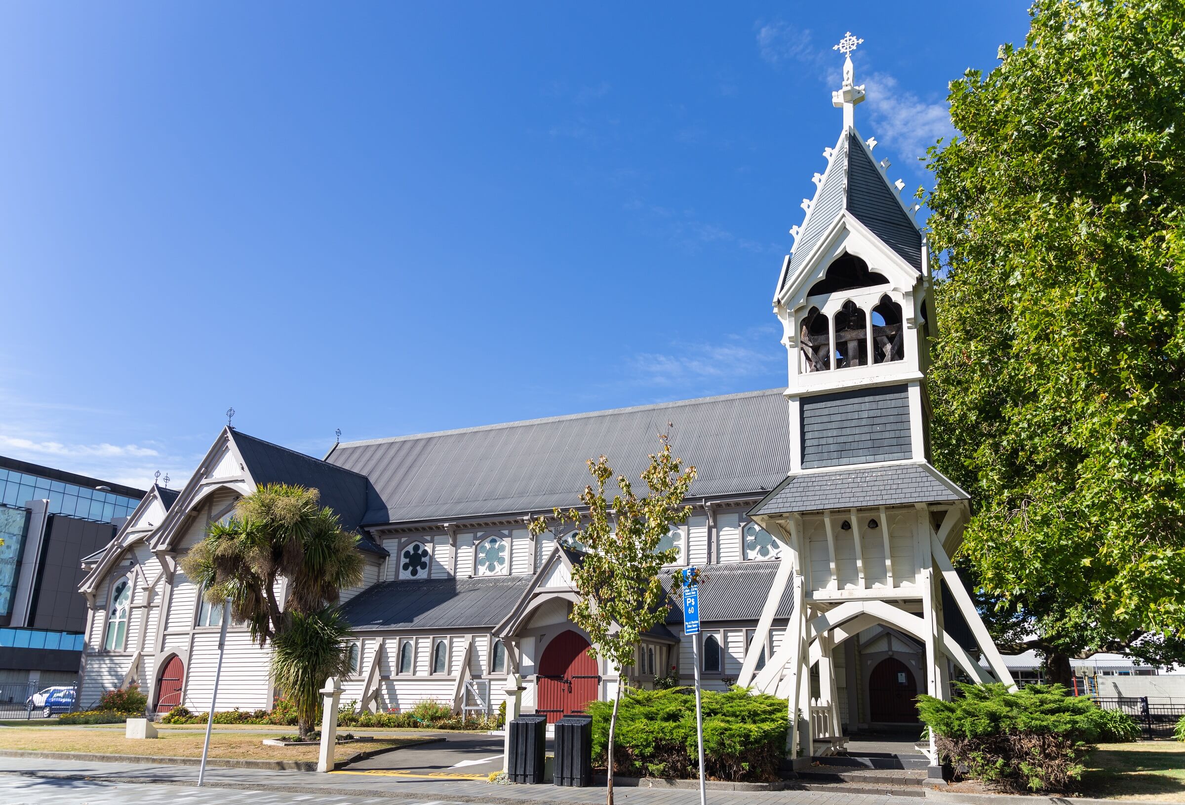 St Michaels exterior with blue skies